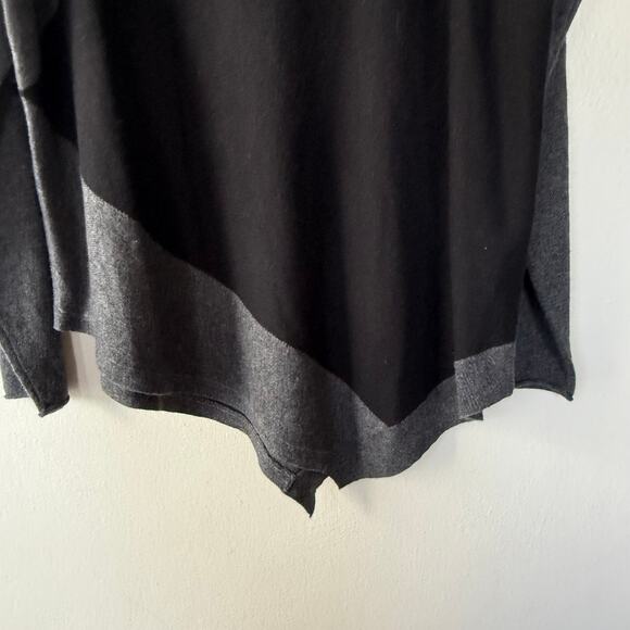 Premise Cashmere Gray Black Assymetrical pullover sweater size 2X - Picture 4 of 8